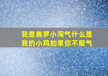 我是赛罗小淘气什么是我的小鸡如果你不服气