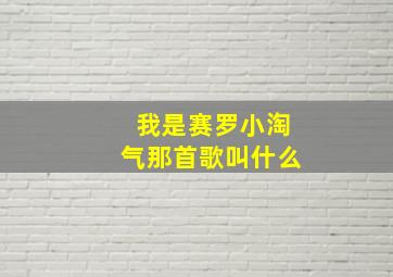 我是赛罗小淘气那首歌叫什么