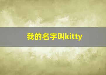 我的名字叫kitty