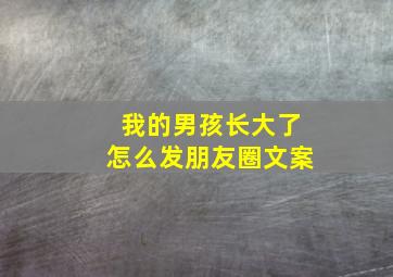 我的男孩长大了怎么发朋友圈文案