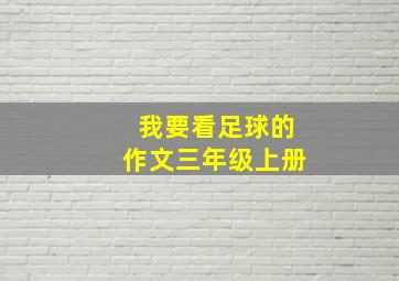 我要看足球的作文三年级上册