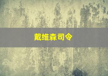 戴维森司令