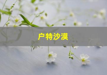 户特沙漠