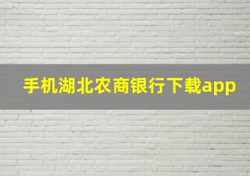 手机湖北农商银行下载app