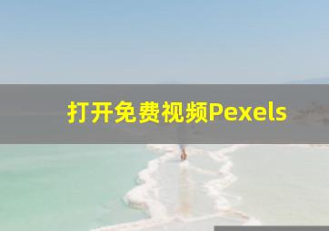 打开免费视频Pexels