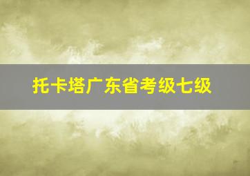 托卡塔广东省考级七级