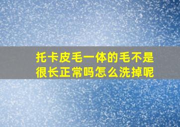 托卡皮毛一体的毛不是很长正常吗怎么洗掉呢