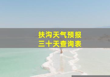 扶沟天气预报三十天查询表