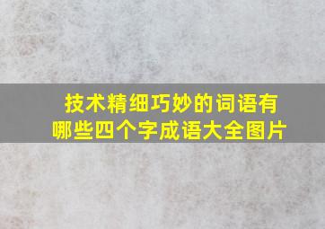 技术精细巧妙的词语有哪些四个字成语大全图片