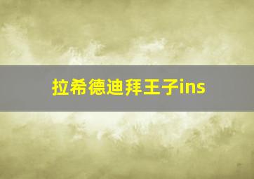 拉希德迪拜王子ins