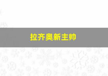 拉齐奥新主帅