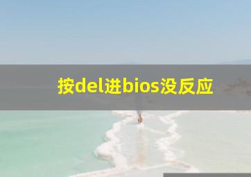 按del进bios没反应