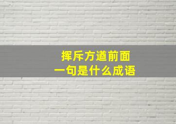 挥斥方遒前面一句是什么成语