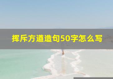 挥斥方遒造句50字怎么写