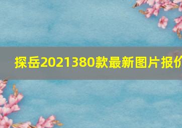 探岳2021380款最新图片报价