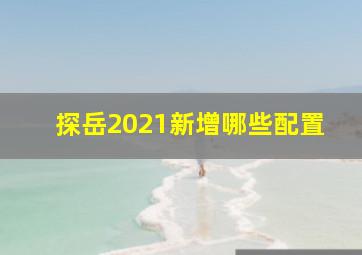 探岳2021新增哪些配置