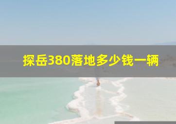 探岳380落地多少钱一辆