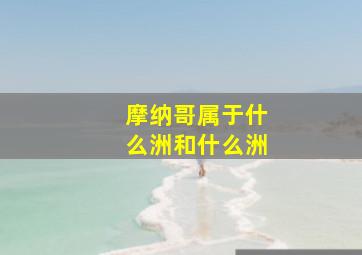 摩纳哥属于什么洲和什么洲