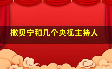 撒贝宁和几个央视主持人