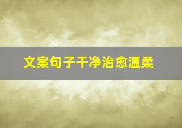 文案句子干净治愈温柔