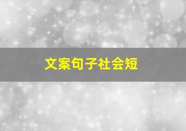 文案句子社会短