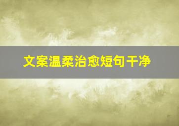 文案温柔治愈短句干净