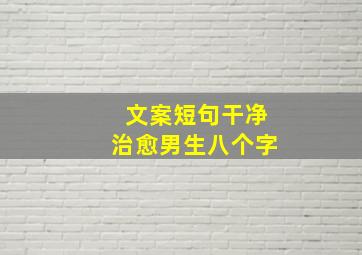 文案短句干净治愈男生八个字