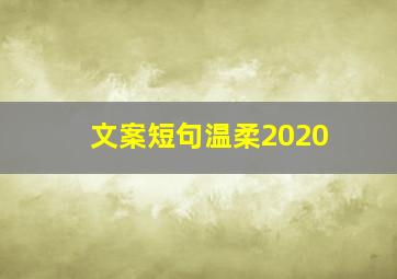 文案短句温柔2020