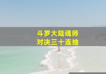 斗罗大陆魂师对决三十连抽