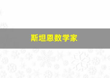 斯坦恩数学家