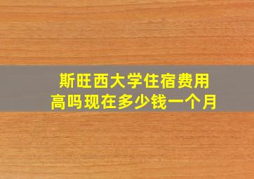 斯旺西大学住宿费用高吗现在多少钱一个月