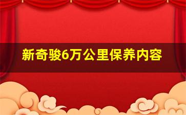 新奇骏6万公里保养内容