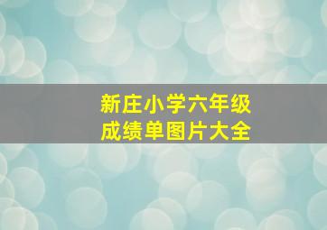 新庄小学六年级成绩单图片大全