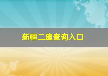 新疆二建查询入口