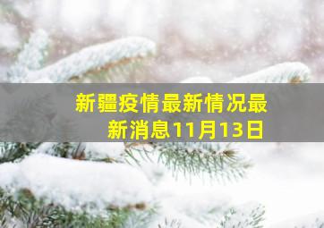 新疆疫情最新情况最新消息11月13日