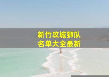 新竹攻城狮队名单大全最新