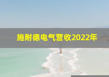 施耐德电气营收2022年