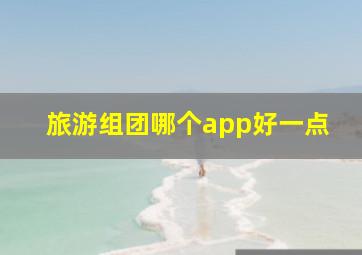 旅游组团哪个app好一点