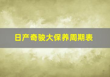 日产奇骏大保养周期表