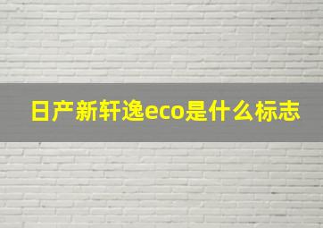 日产新轩逸eco是什么标志