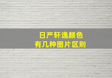 日产轩逸颜色有几种图片区别