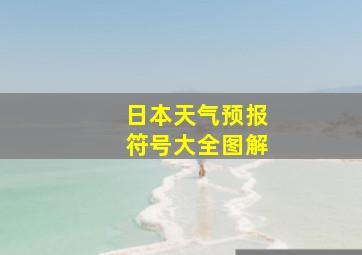 日本天气预报符号大全图解