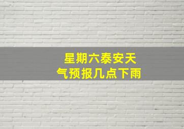 星期六泰安天气预报几点下雨