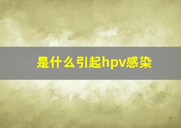 是什么引起hpv感染