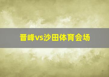 晋峰vs沙田体育会场