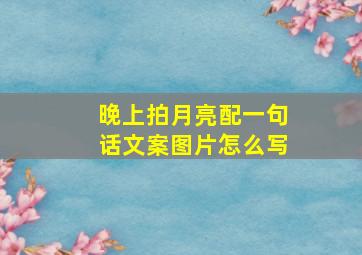 晚上拍月亮配一句话文案图片怎么写