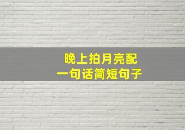 晚上拍月亮配一句话简短句子