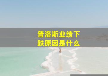 普洛斯业绩下跌原因是什么