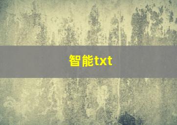 智能txt