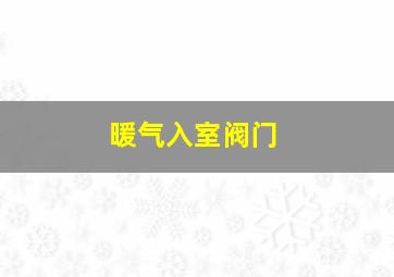 暖气入室阀门